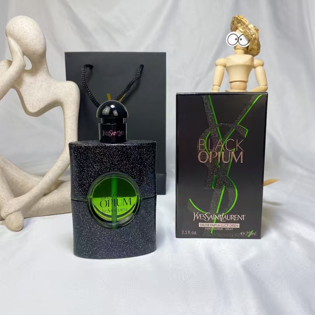 YSL Yves Saint Laurent Black Opium Eau De Parfum Iillicit Green--75ml