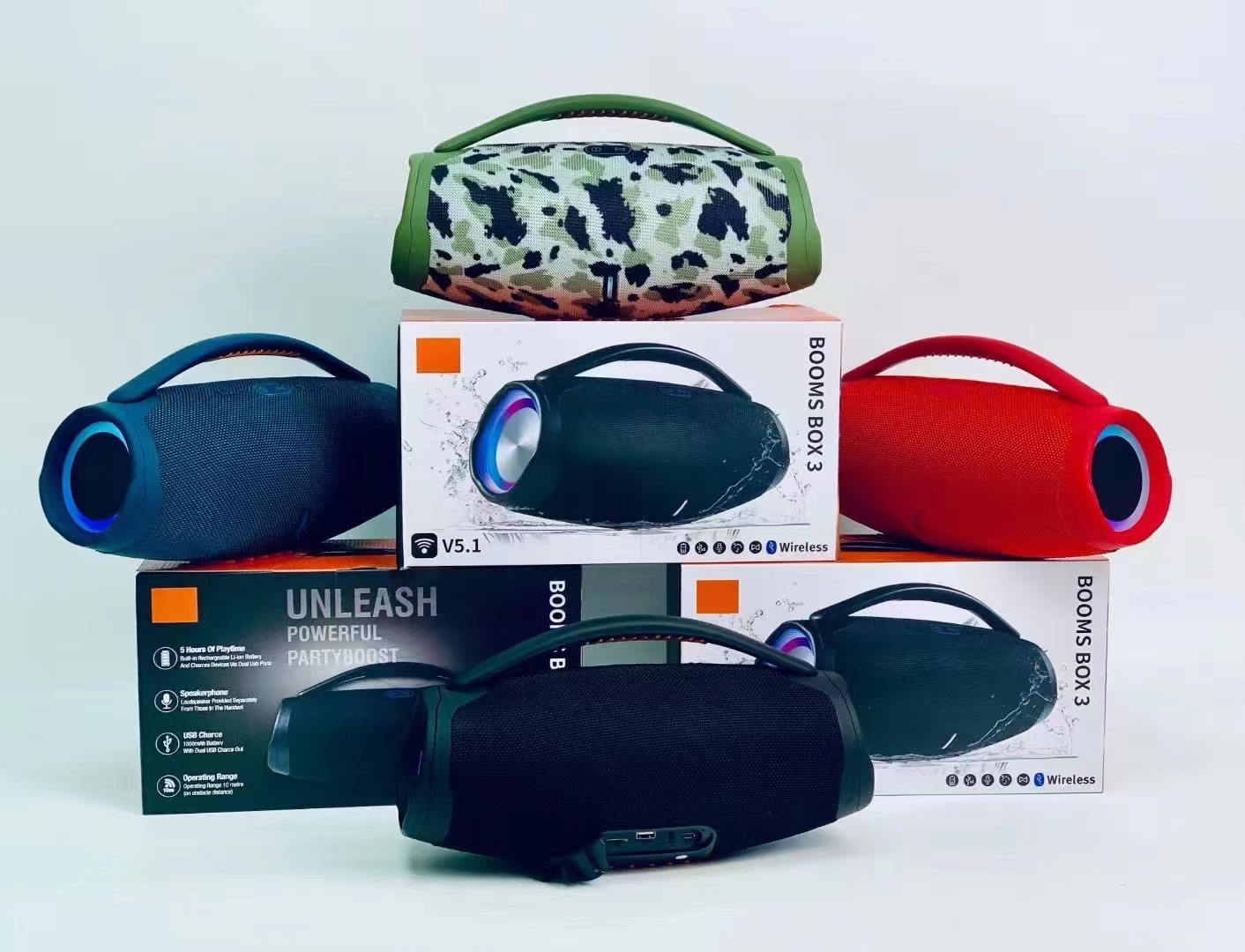 High quality 1:1 JBL boom box 3 Bluetooth speaker