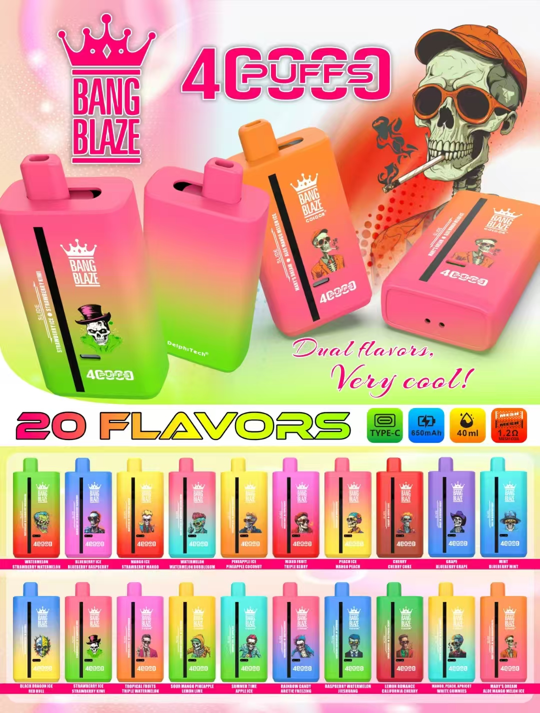 Bang Blaze 40K 双口味